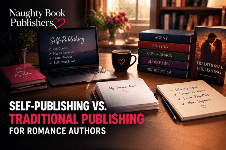 Self-Publishing vs. Traditional Publishing for Romance Authors