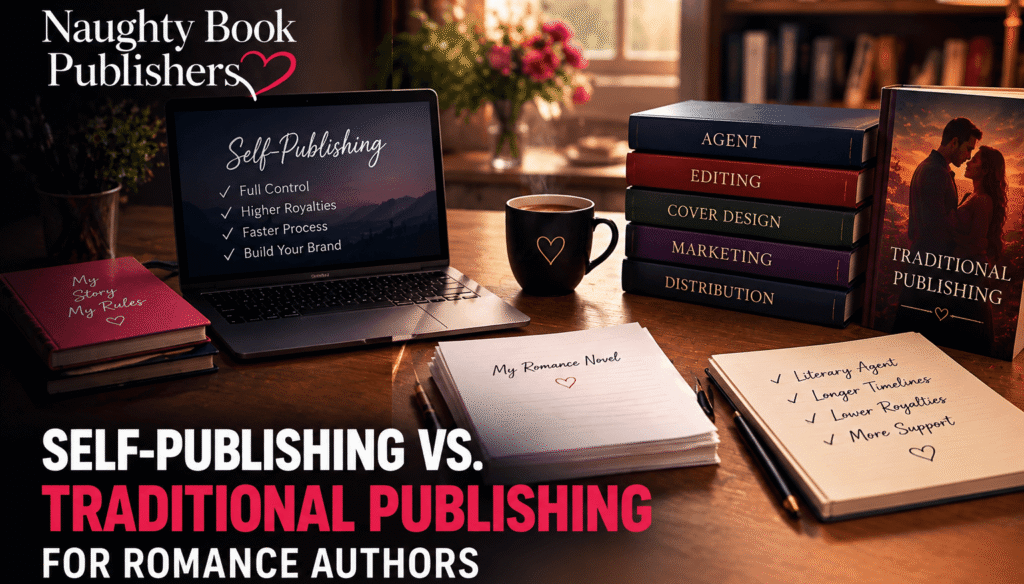 Self-Publishing vs. Traditional Publishing for Romance Authors